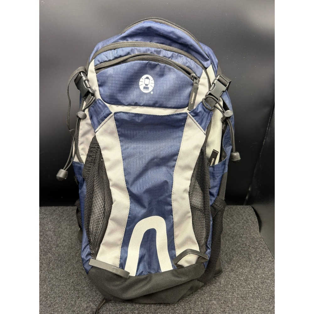 Coleman Backpack Hiking Camping Daypack Blue Gray Unisex One Size
